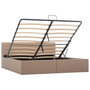 Voir la diapositive 2 : VIDAXL Cadre de lit avec rangement hydraulique Similicuir 160x200 cm