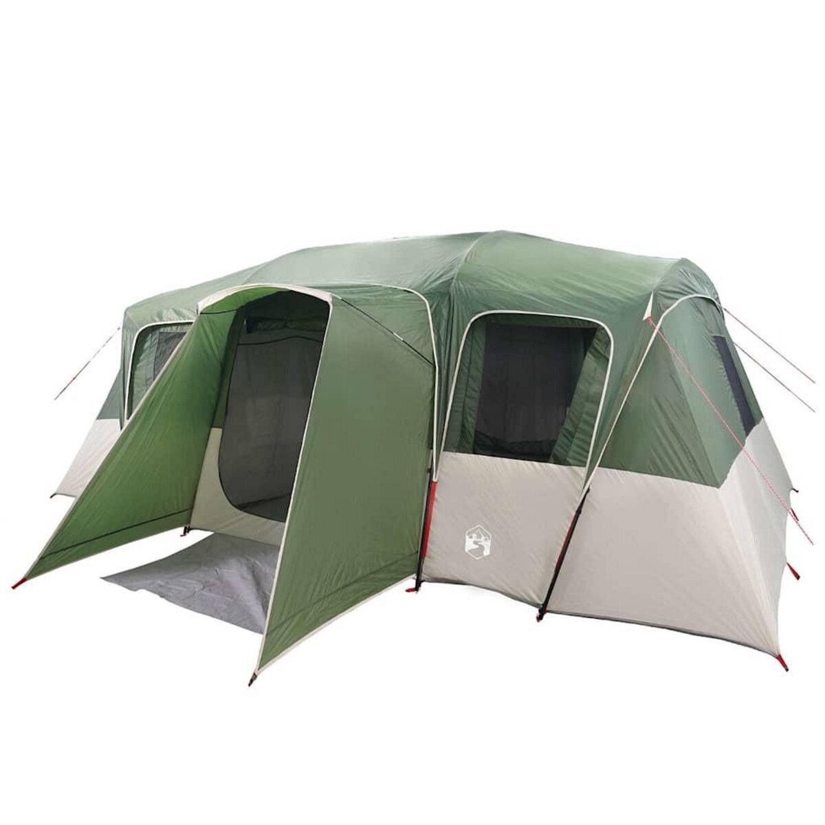 VIDAXL Tente familiale tunnel 16 personnes vert impermeable