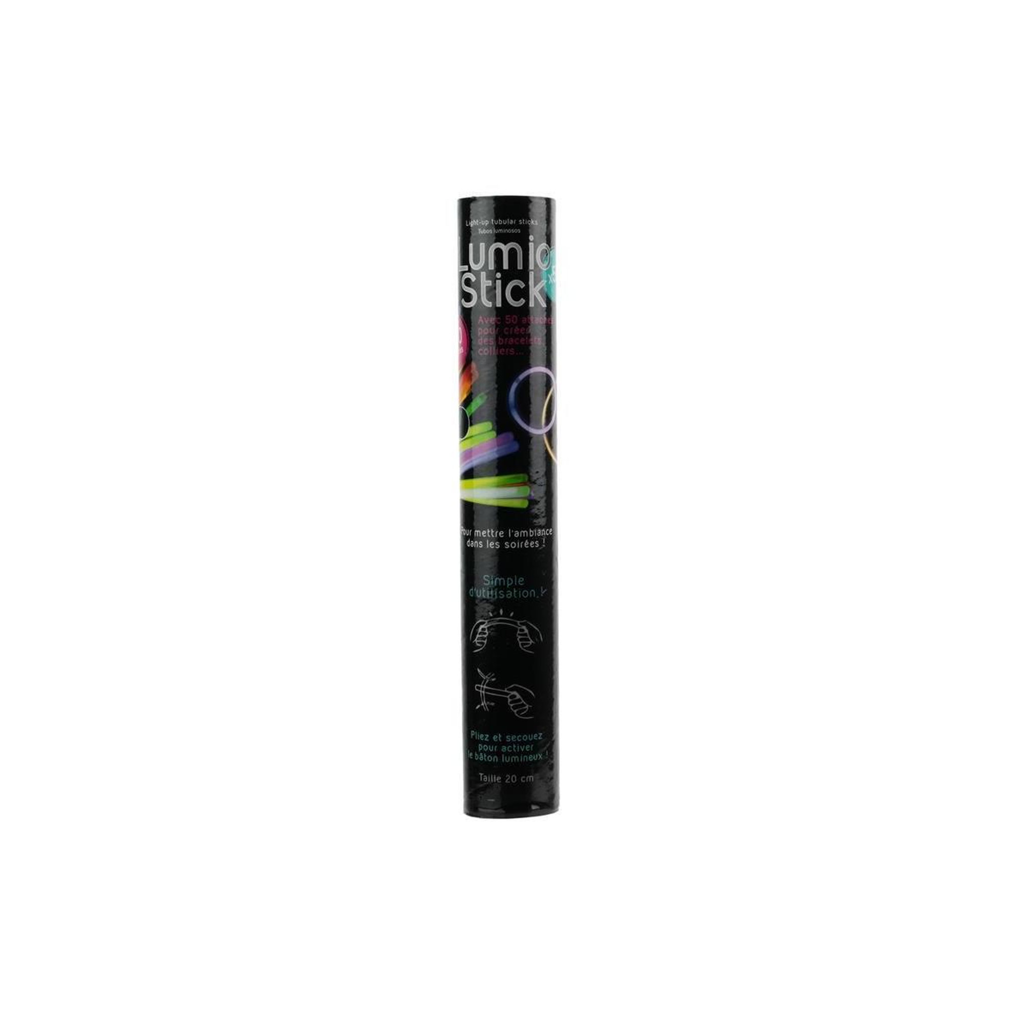 Voir la diapositive 2 : PARTY TIME Lot de 50 sticks  lumios  20cm multicolore
