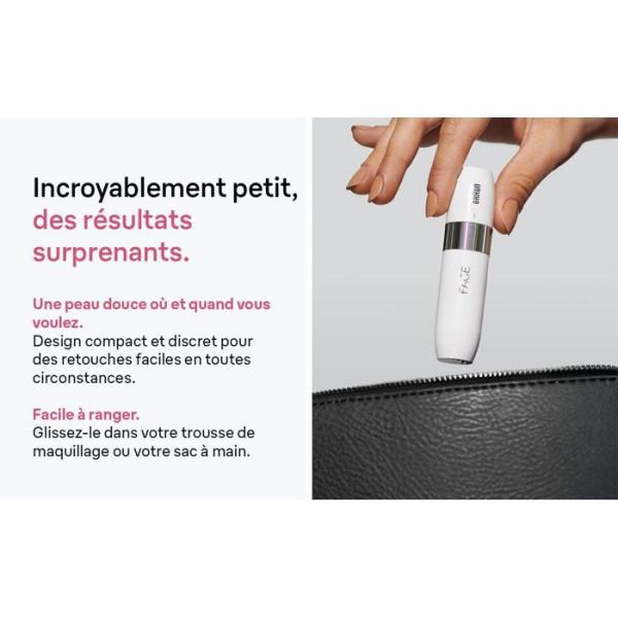 Voir la diapositive 5 : BRAUN Epilateur Electrique Rasoir visage femme - BRAUN - FS1000 - Compact - Précis - Nomade