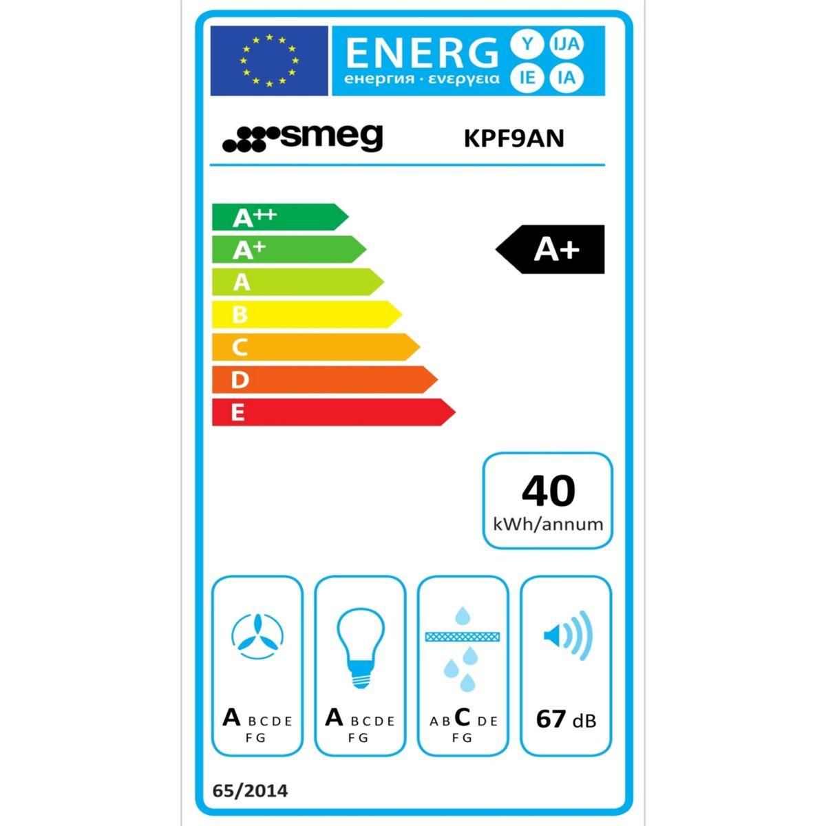 SMEG Hotte décorative murale KPF9AN