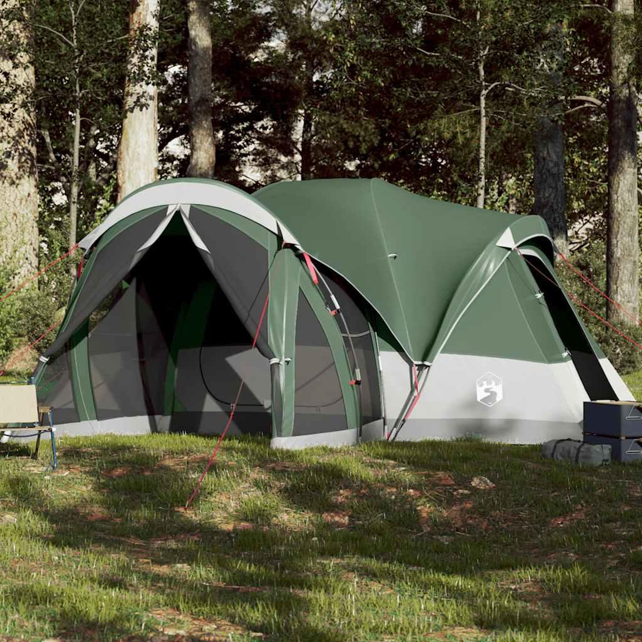VIDAXL Tente familiale tipi 8 personnes vert impermeable
