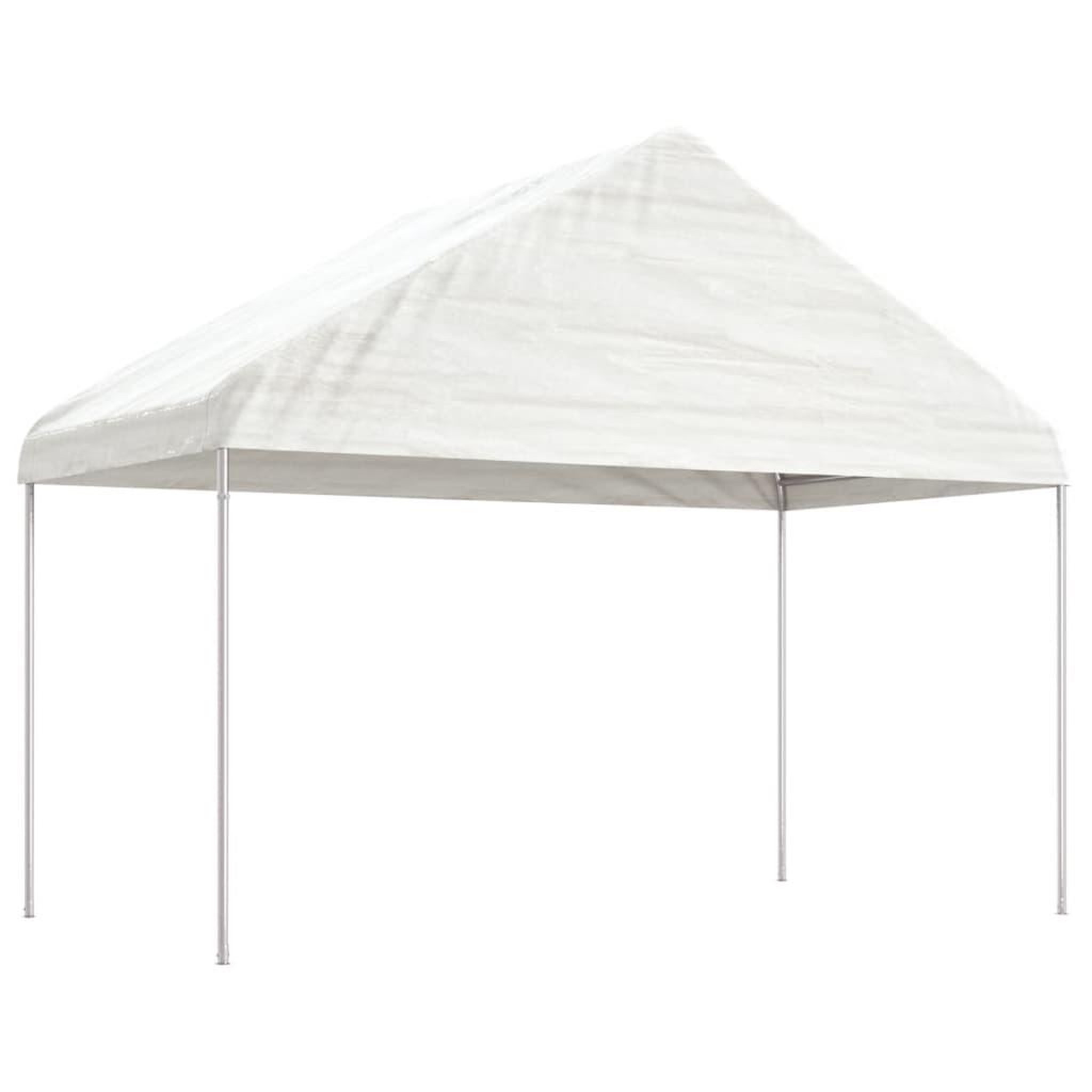 Voir la diapositive 2 : VIDAXL Belvedere avec toit blanc 4,46x4,08x3,22 m polyethylene