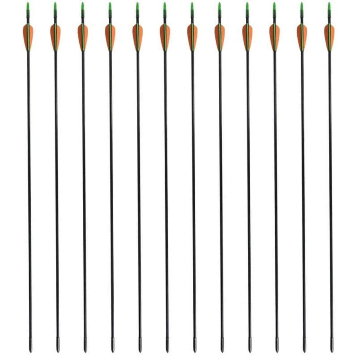 VIDAXL Flèche d arc recourbé 12 pcs 30  0,6 cm fibre de verre