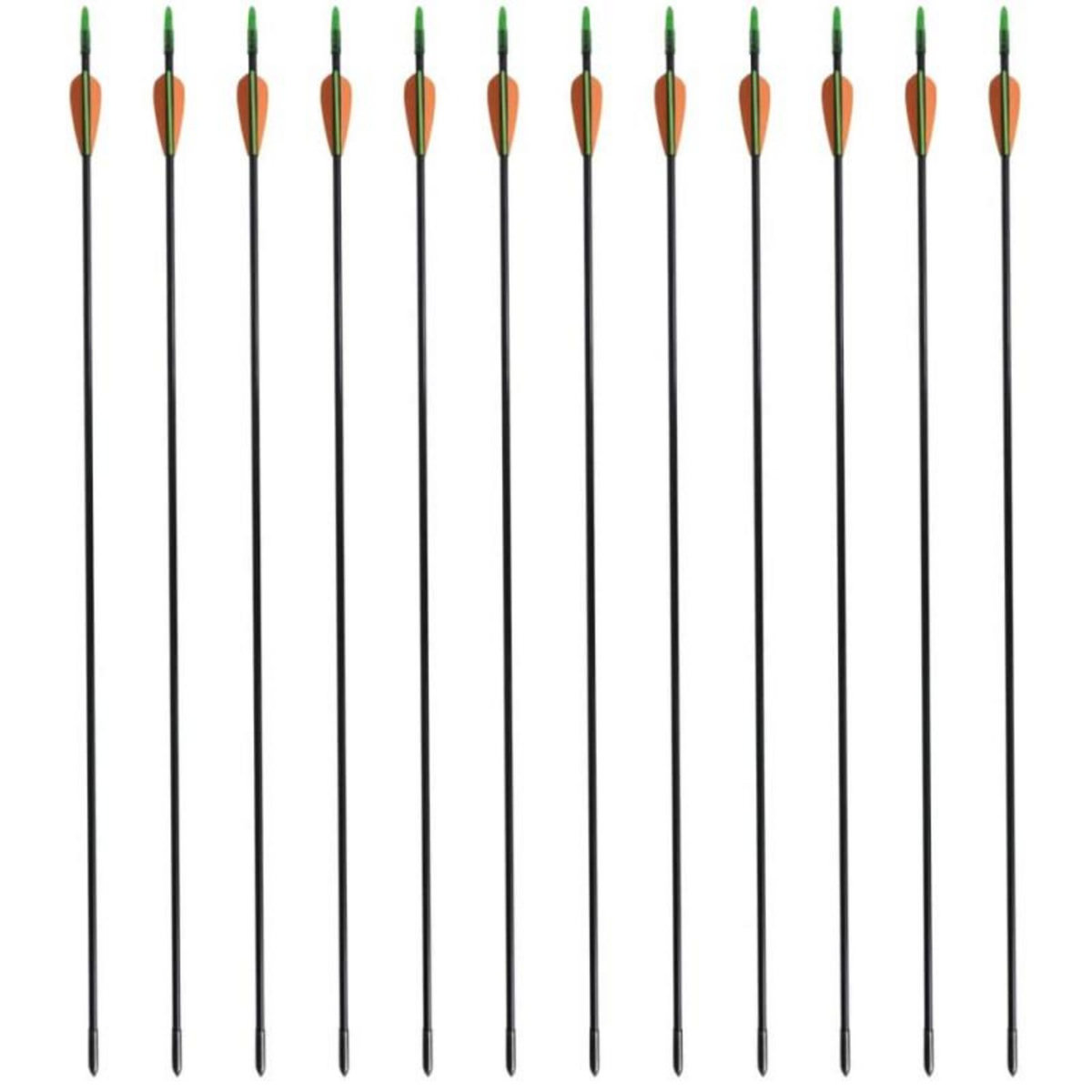 VIDAXL Flèche d arc recourbé 12 pcs 30  0,6 cm fibre de verre