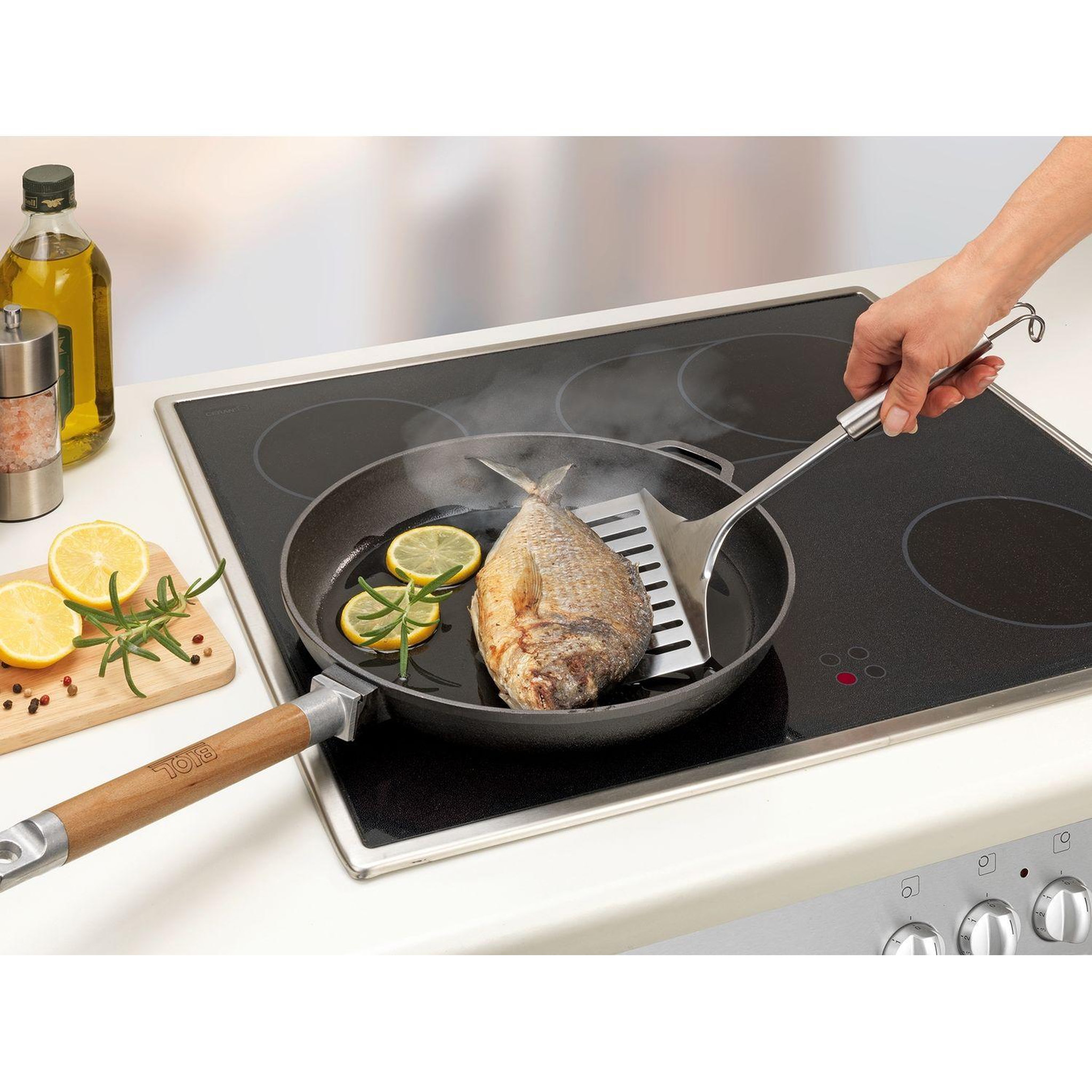 Voir la diapositive 2 : Wenko Spatule pour barbecue Jumbo - Inox - Gris