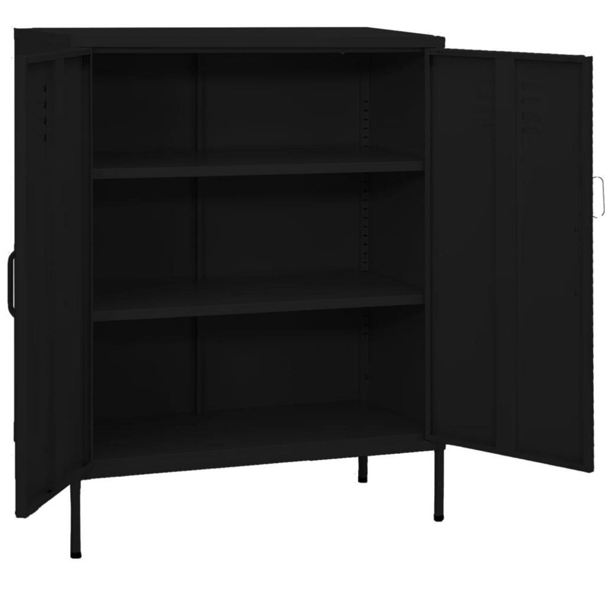 VIDAXL Armoire de rangement Noir 80x35x101,5 cm Acier