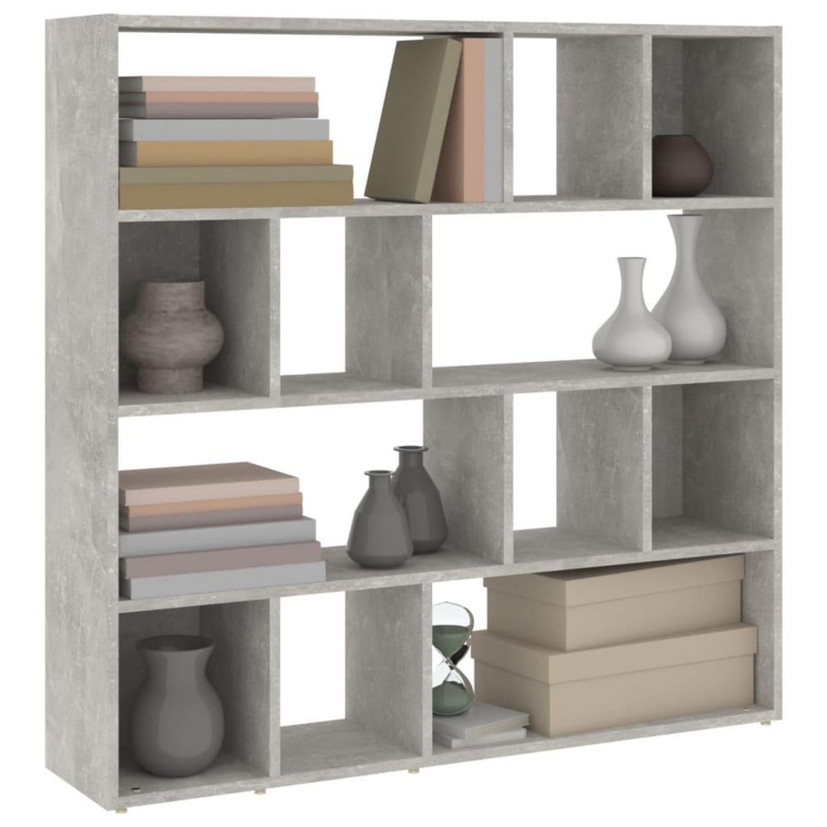VIDAXL Bibliotheque/Separateur de piece Gris beton 105x24x102 cm