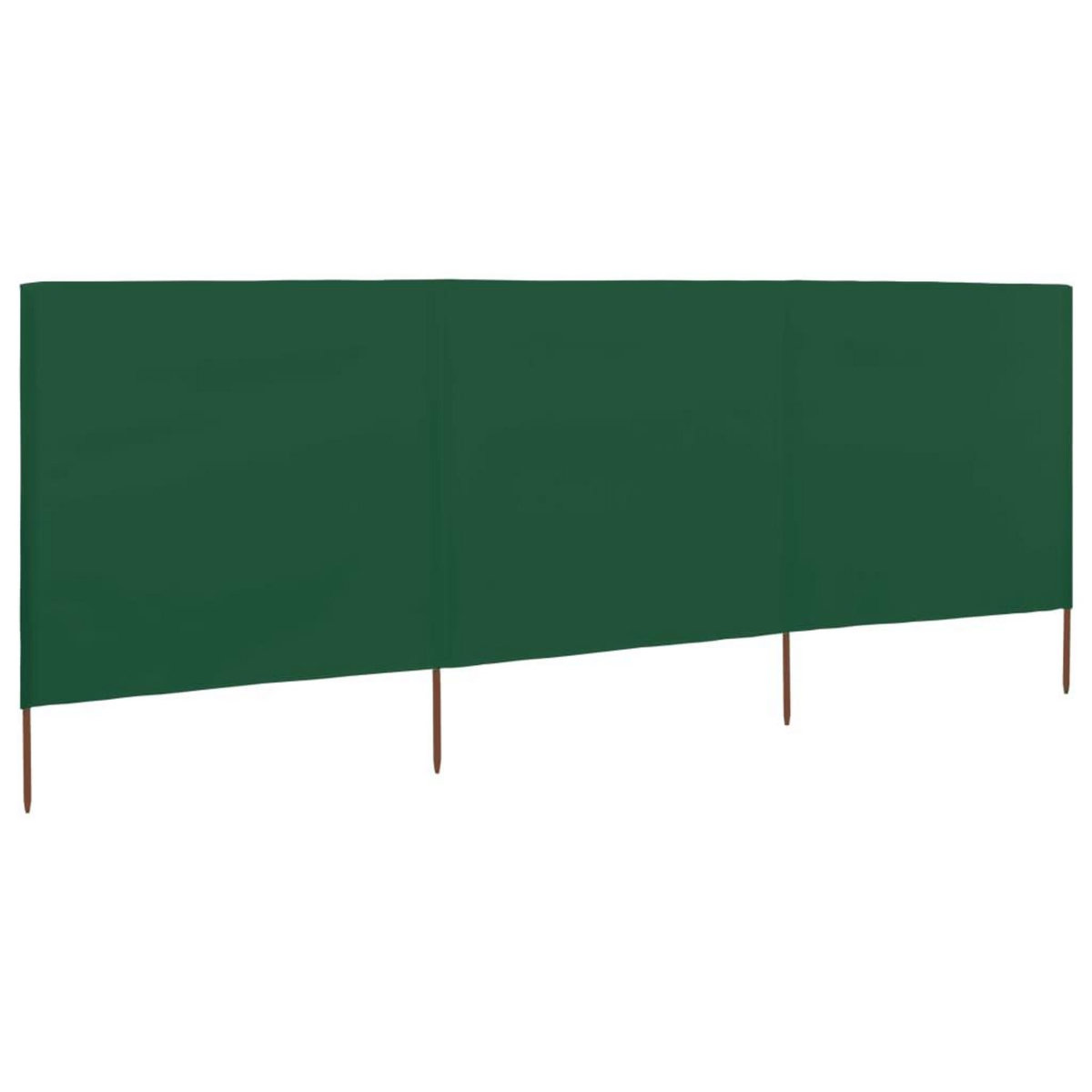 VIDAXL Paravent 3 panneaux Tissu 400 x 120 cm Vert
