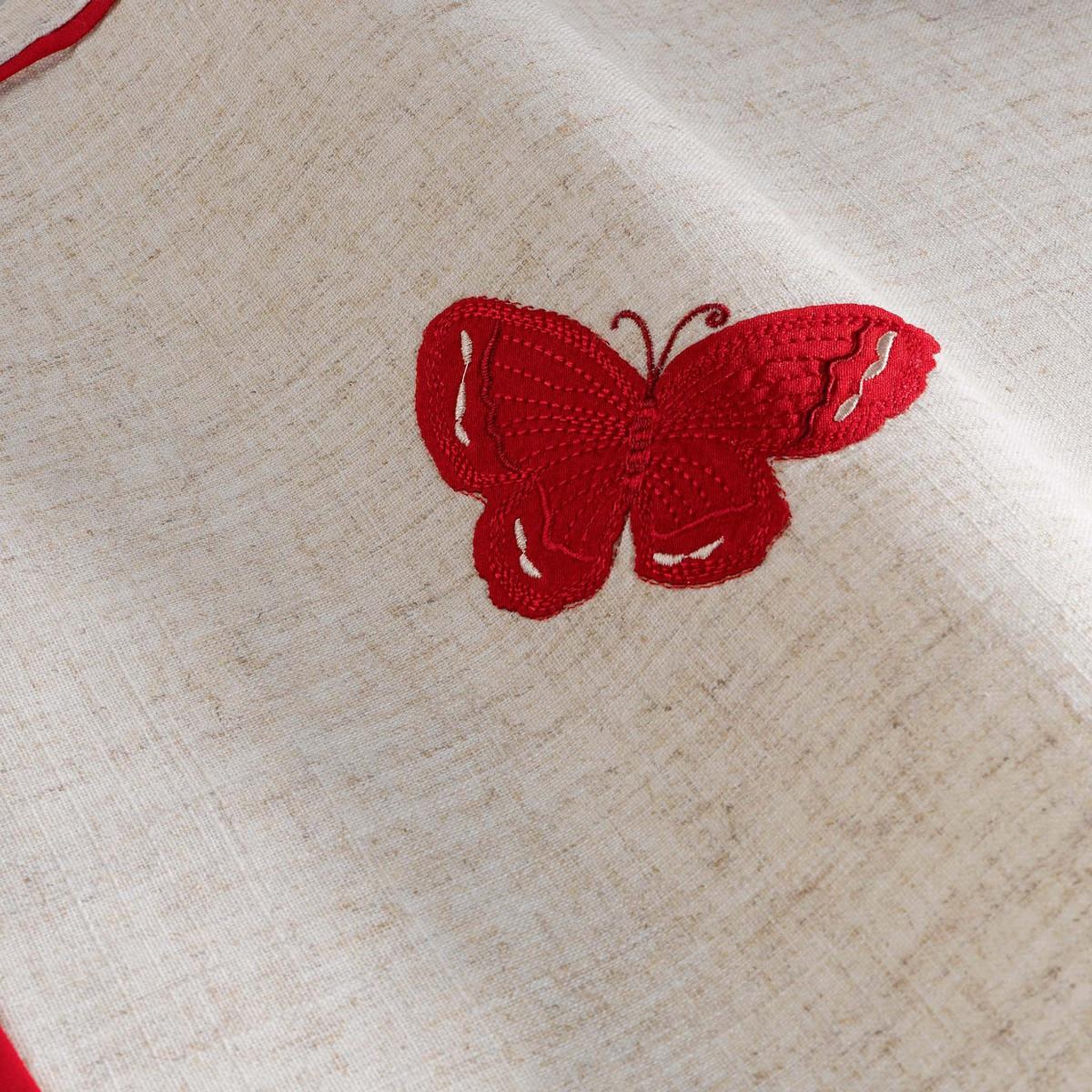 Voir la diapositive 2 : Douceur d'Intérieur Set de table brodé  opaline  33x45cm rouge