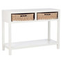 Voir la diapositive 1 : Paris Prix Console en Bois & 2 Paniers  Tonnin  110cm Blanc