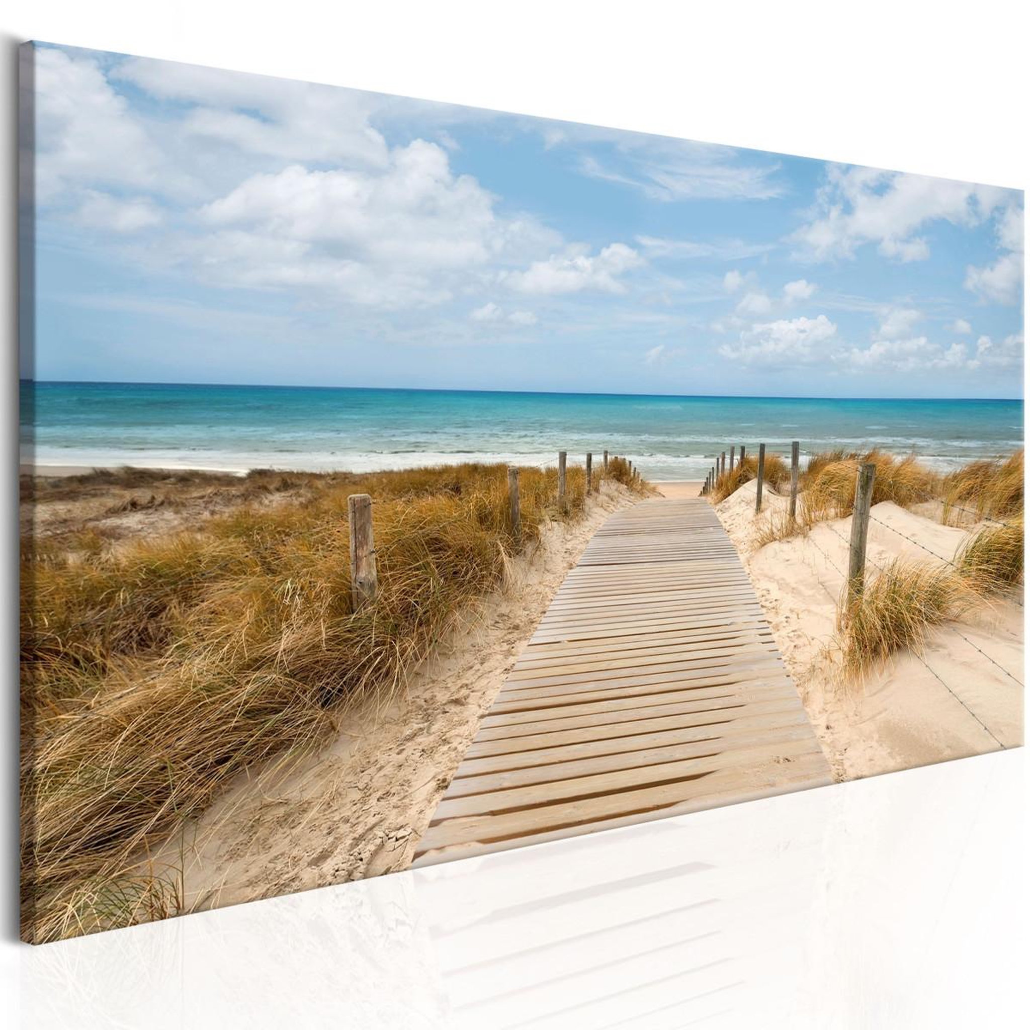 Paris Prix Tableau imprimé  windy beach. Coloris disponibles : Multicolore