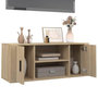 Voir la diapositive 4 : VIDAXL Meuble TV Chene sonoma 100x35x40 cm Bois d'ingenierie