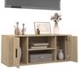 Voir la diapositive 4 : VIDAXL Meuble TV Chene sonoma 100x35x40 cm Bois d'ingenierie