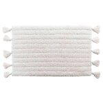 Douceur d'Intérieur Tapis de bain Manteca en coton tufté - 50 x 80 cm - Blanc