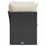 Voir la diapositive 5 : VIDAXL Canape de jardin avec coussins 2 places noir resine tressee