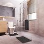 Voir la diapositive 2 : GUY LEVASSEUR Lot de 2 tapis de bain polyester 50x80cm + 50x40cm 50x80cm