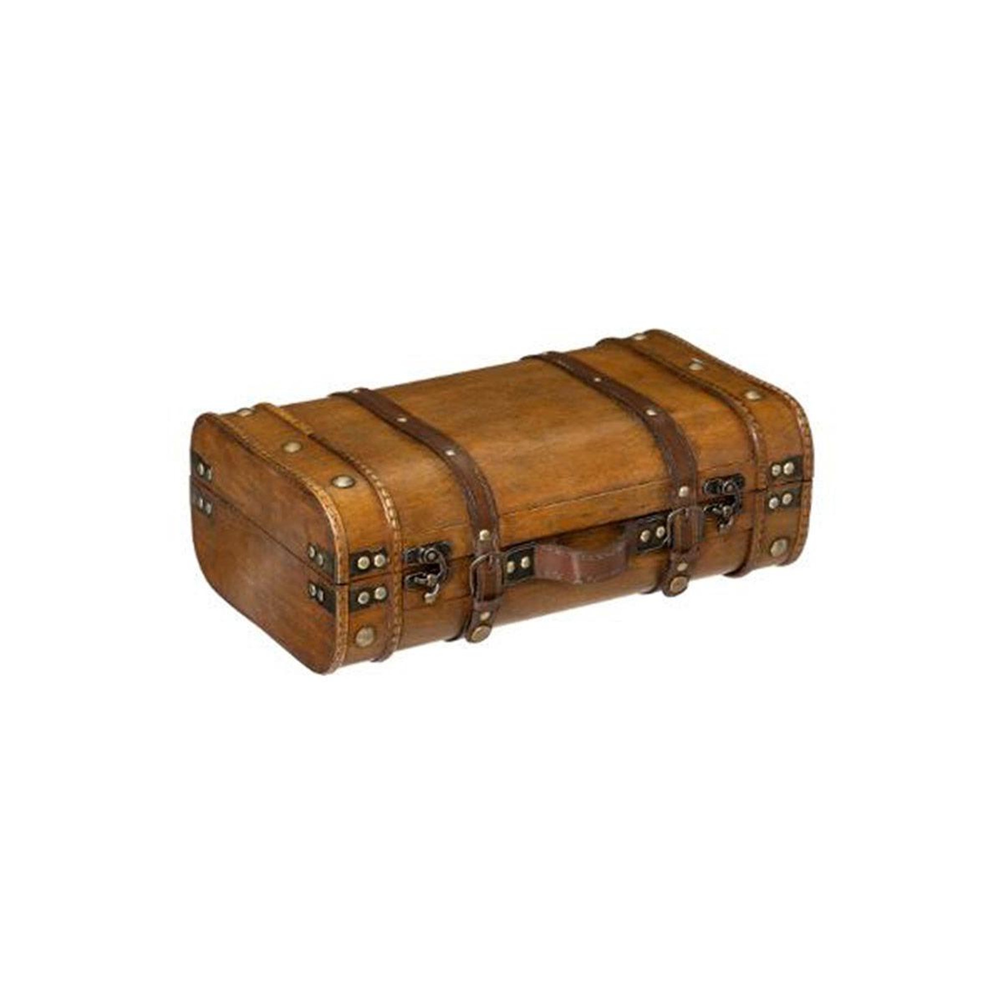 Voir la diapositive 3 : ATMOSPHERA Lot de 2 valises déco  voyage  45cm marron