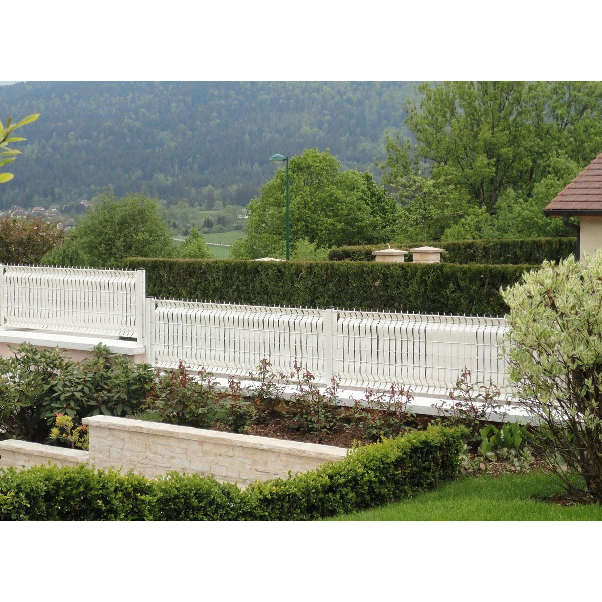 Jardiline Lanière PVC pour palissade largeur 50 mm x 60 m+100 clips- Blanc - Jardiline
