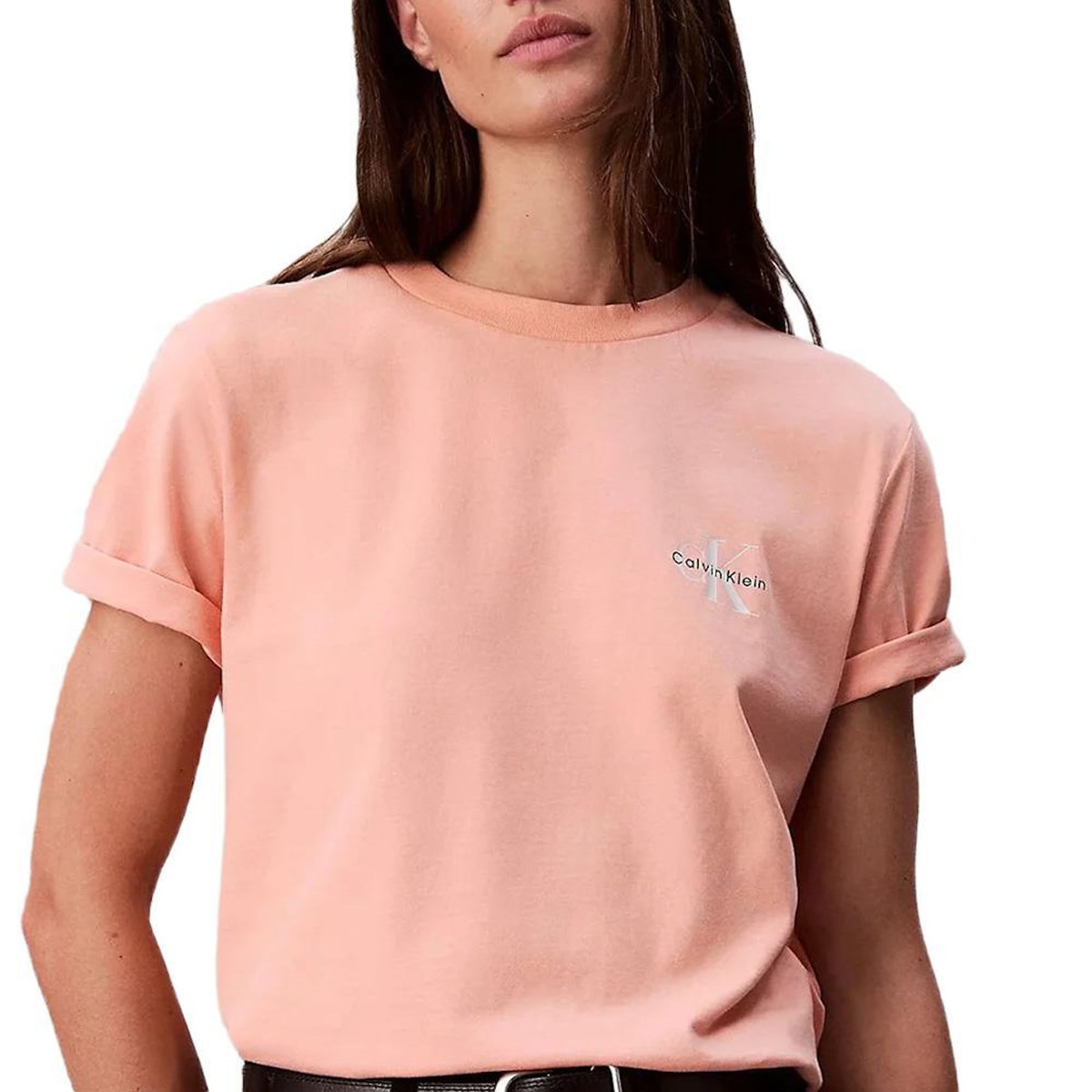 CALVIN KLEIN JEANS Lot de 2 T-Shirt Rose/Blanc Femme Calvin Klein Jeans Monologo