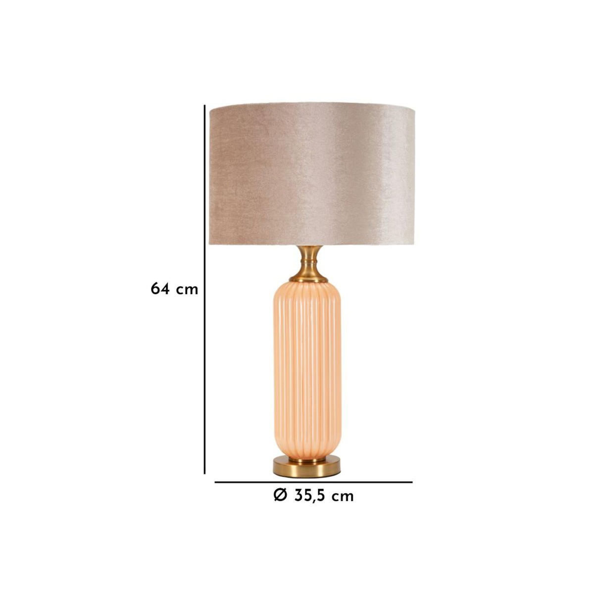 Paris Prix Lampe à Poser  Perly  64cm Perle & Or