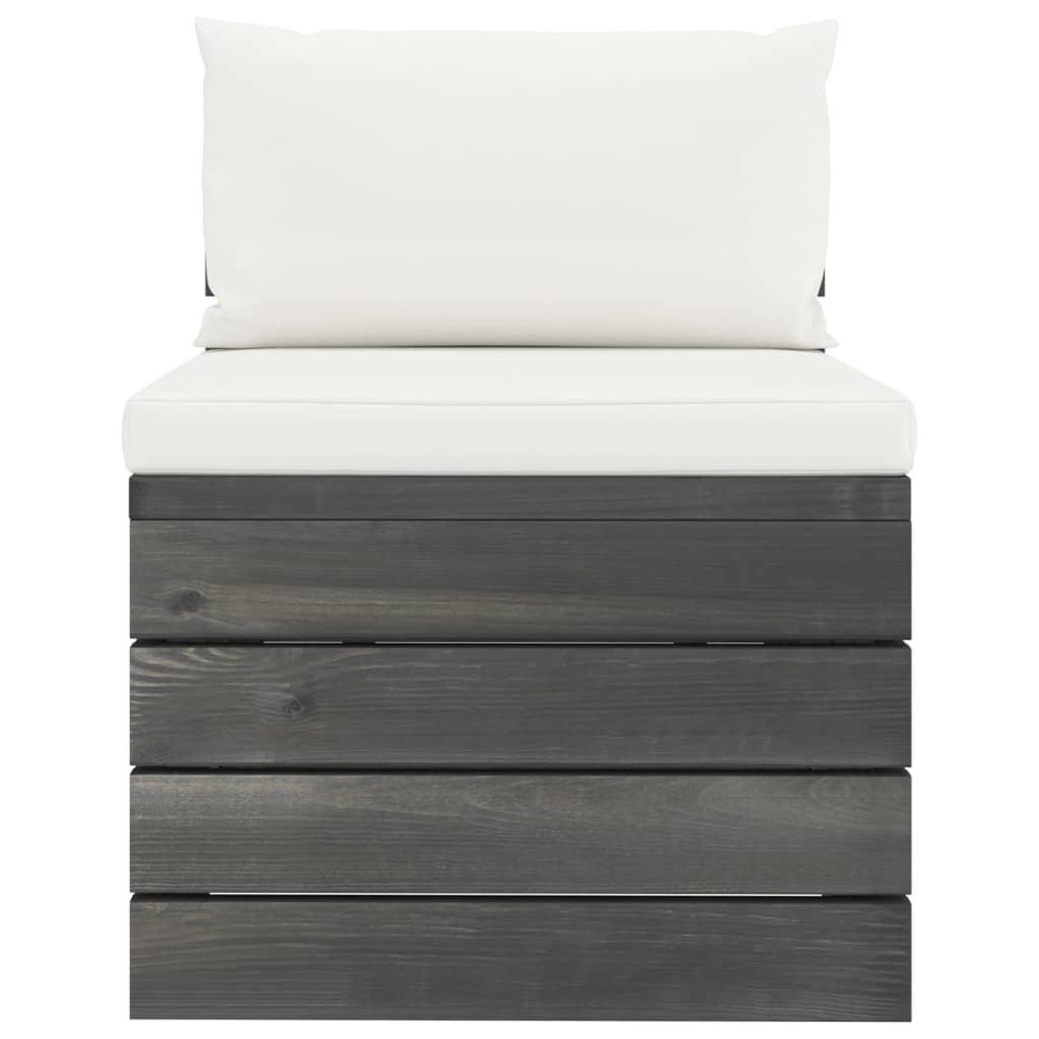 Voir la diapositive 5 : VIDAXL Salon palette de jardin 6 pcs avec coussins Bois de pin massif
