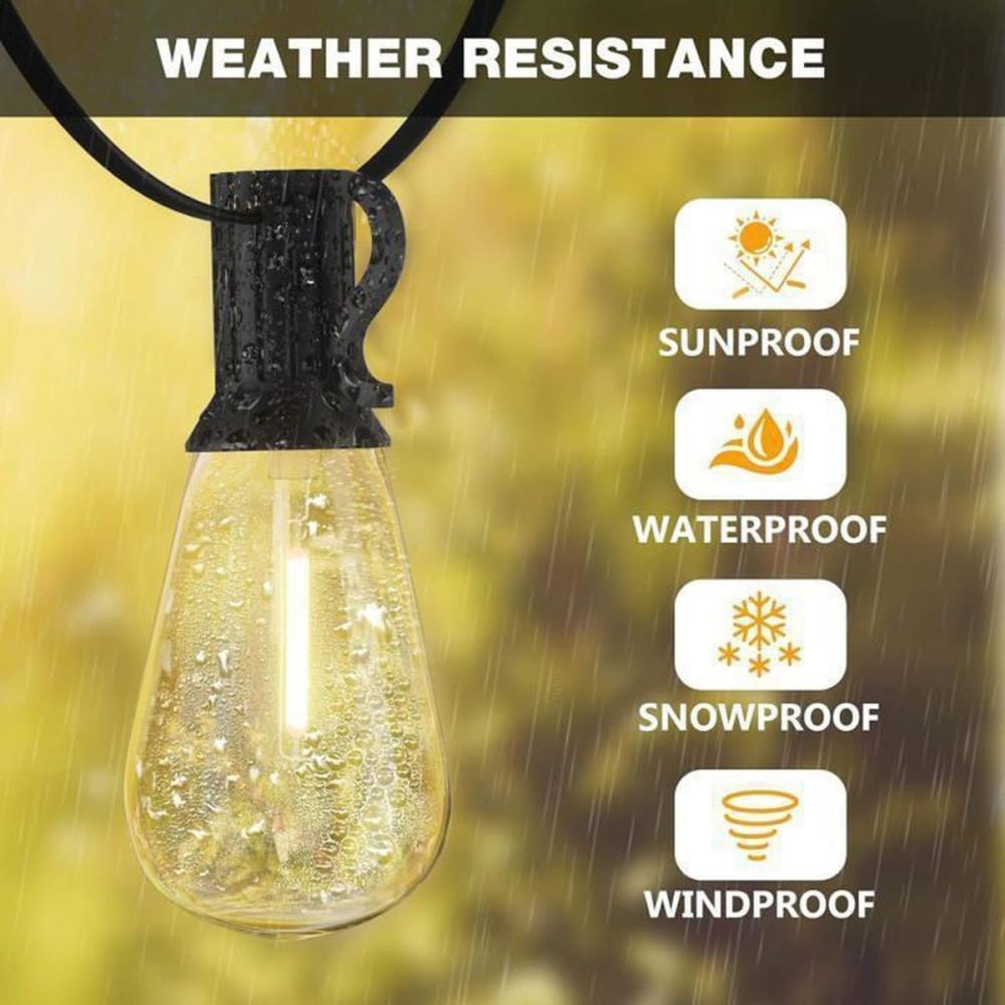 Voir la diapositive 6 : Guirlande lumineuse extérieure suspendue ST38 36,5 m 62 LED PET E12 blanc chaud Octopia