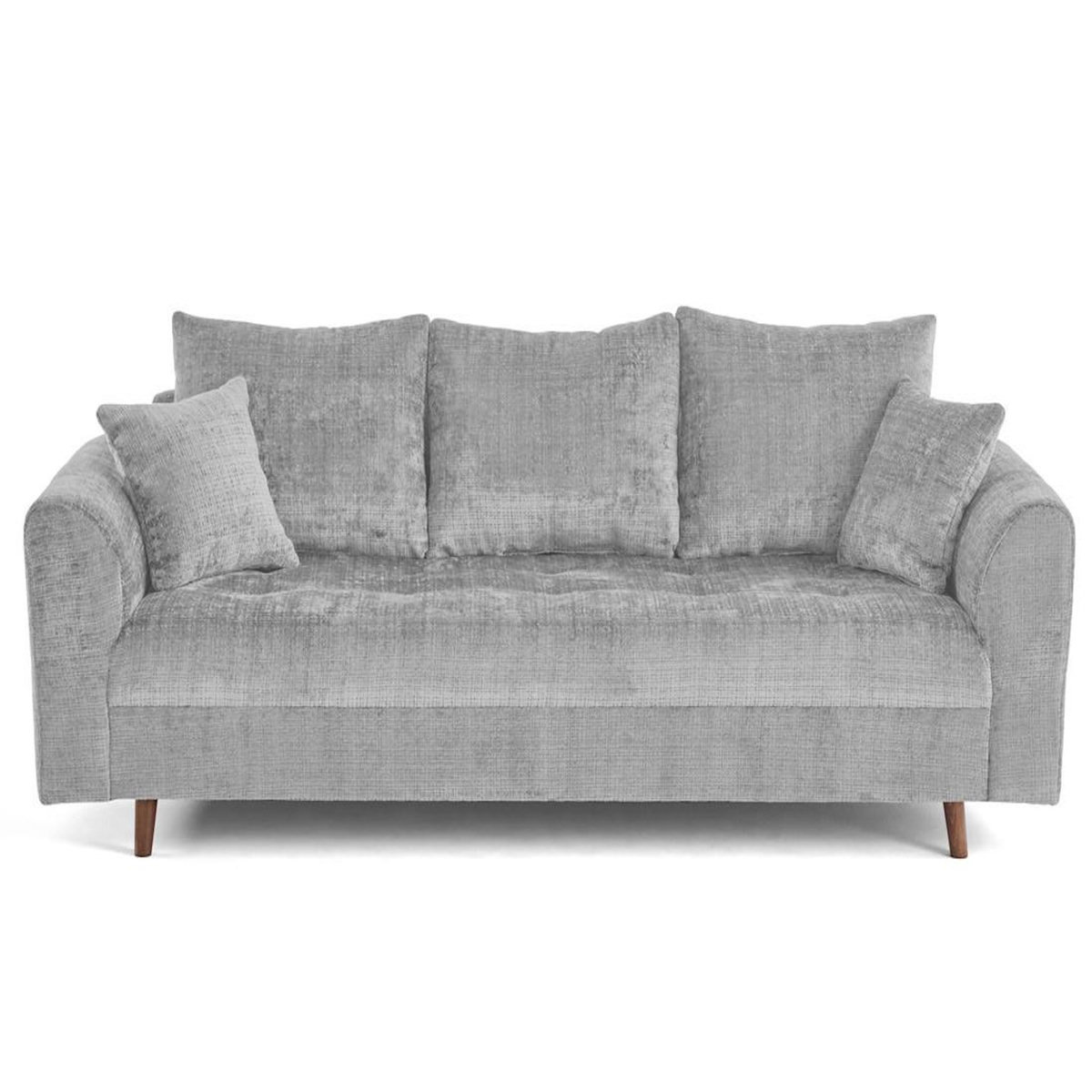 LISA DESIGN Rune - canapé droit 3 places en velours texturé