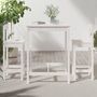 Voir la diapositive 3 : VIDAXL Ensemble de bar de jardin 3 pcs blanc bois de pin massif