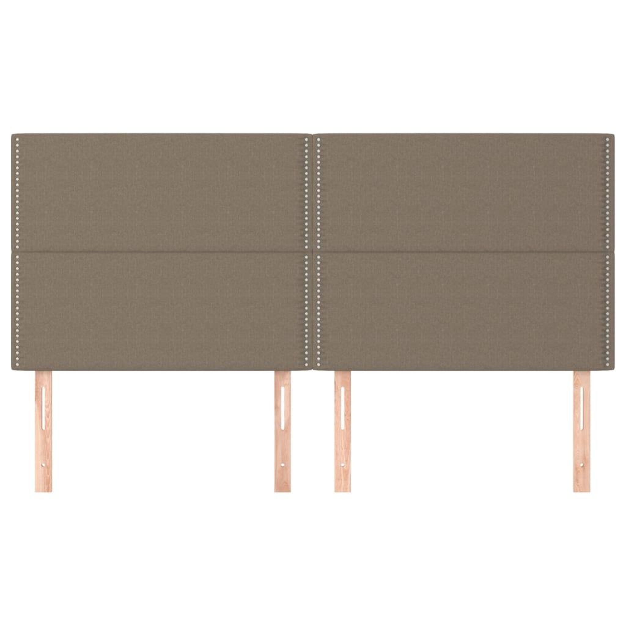 Voir la diapositive 3 : VIDAXL Tetes de lit 4 pcs Taupe 100x5x78/88 cm Tissu
