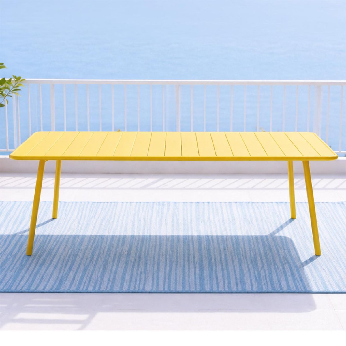 CONCEPT USINE Table de jardin 10-12 places 234cm jaune BERGAME