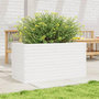 Voir la diapositive 3 : VIDAXL Jardiniere blanc 90x40x46 cm bois de pin massif
