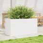 Voir la diapositive 3 : VIDAXL Jardiniere blanc 90x40x46 cm bois de pin massif