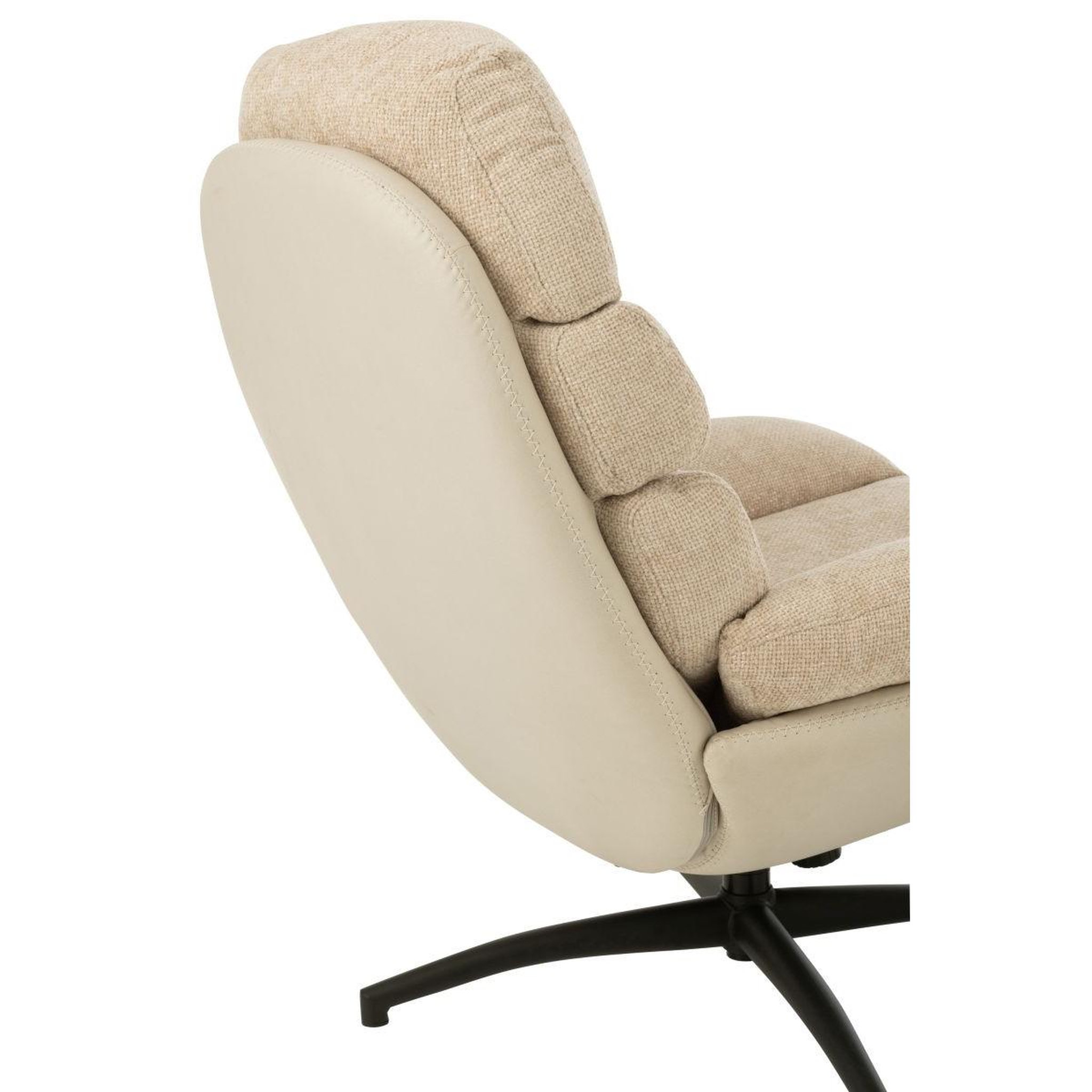 Voir la diapositive 5 : J-LINE Fauteuil relax & repose-pieds  multiplex  102cm gris