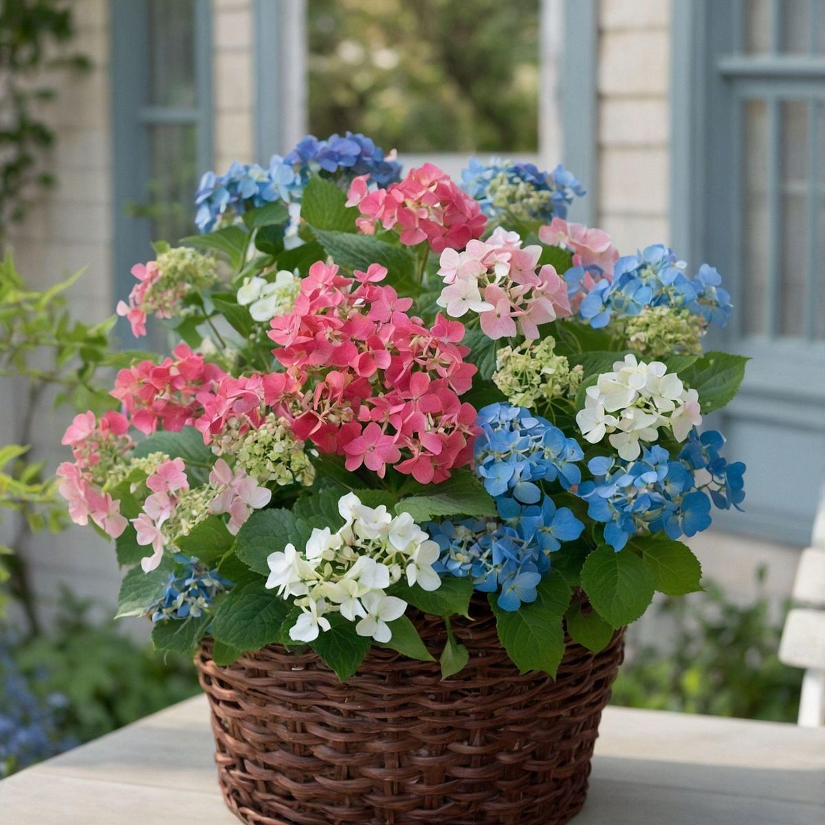 PLANT IN A BOX Hortensia - Set de 3 - Hydrangea macrophylla - Hauteur 25-40cm - ⌀9cm