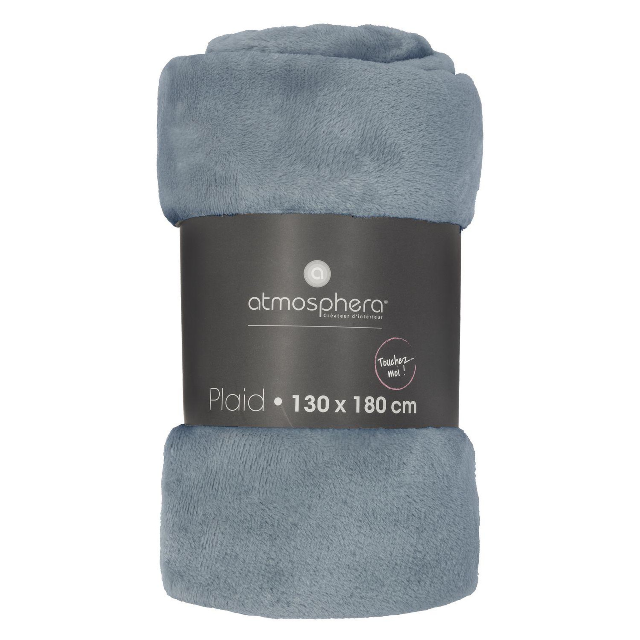 Voir la diapositive 3 : ATMOSPHERA Grand plaid en Flanelle uni