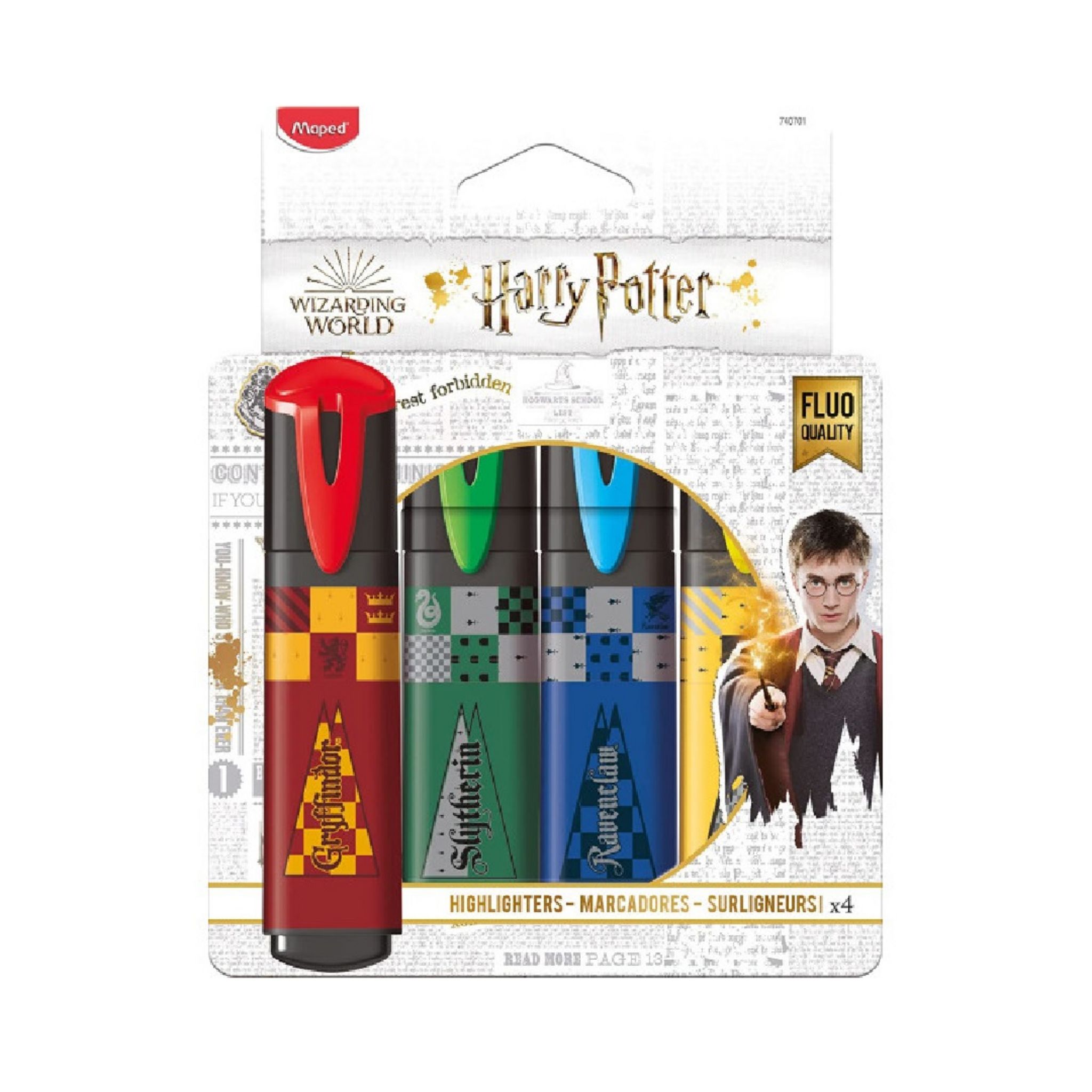 Surligneurs Maped - Lot De 4 Couleurs, Format Pocket, Pointe Biseautée