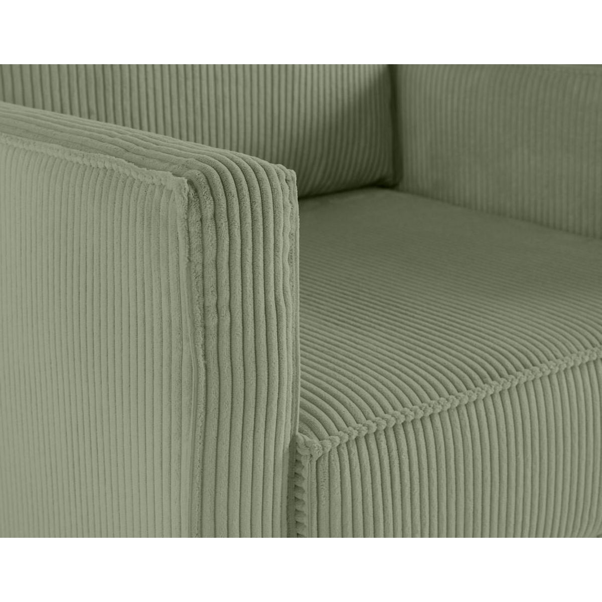 LISA DESIGN Charlie - fauteuil - pieds hauts - en velours côtelé