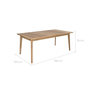 Voir la diapositive 4 : Rendez vous déco Table de jardin extensible en teck massif 6 à 10 personnes-Tunga