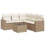 Voir la diapositive 2 : VIDAXL Salon de jardin avec coussins 6 pcs beige resine tressee