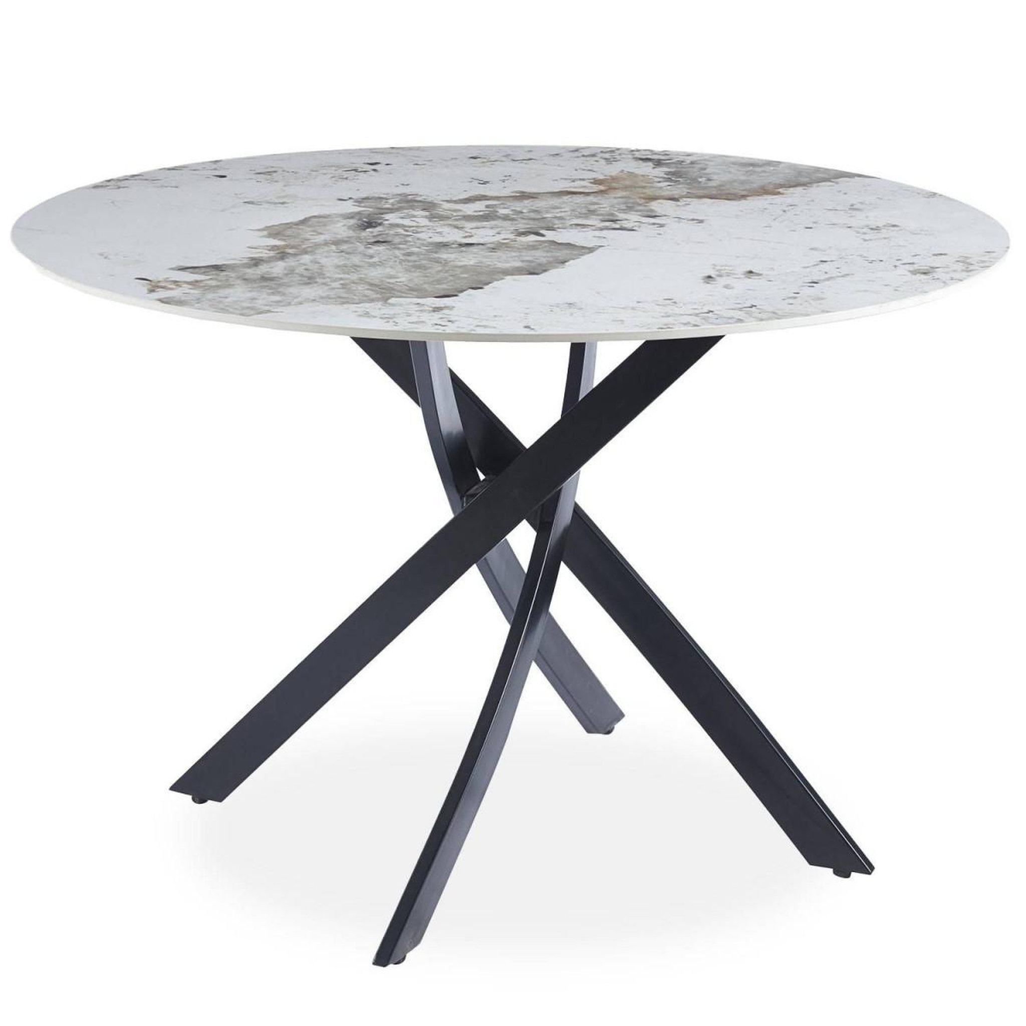 Voir la diapositive 2 : Paris Prix Table à manger en céramique  marta  120cm blanc