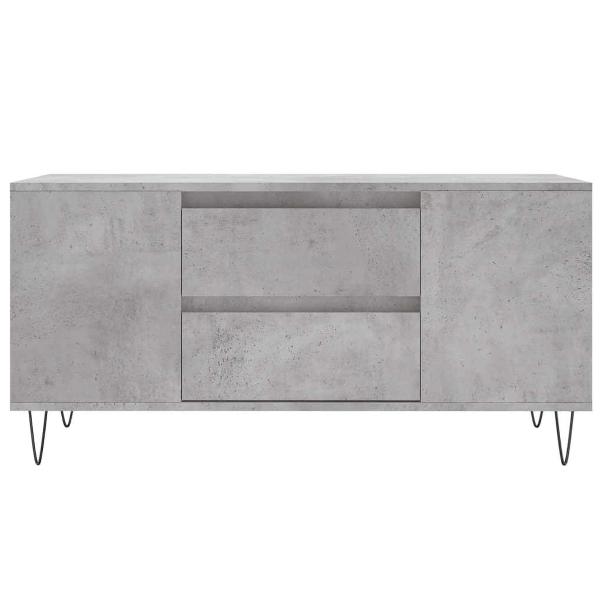 Voir la diapositive 5 : VIDAXL Table basse gris beton 102x44,5x50 cm bois d'ingenierie