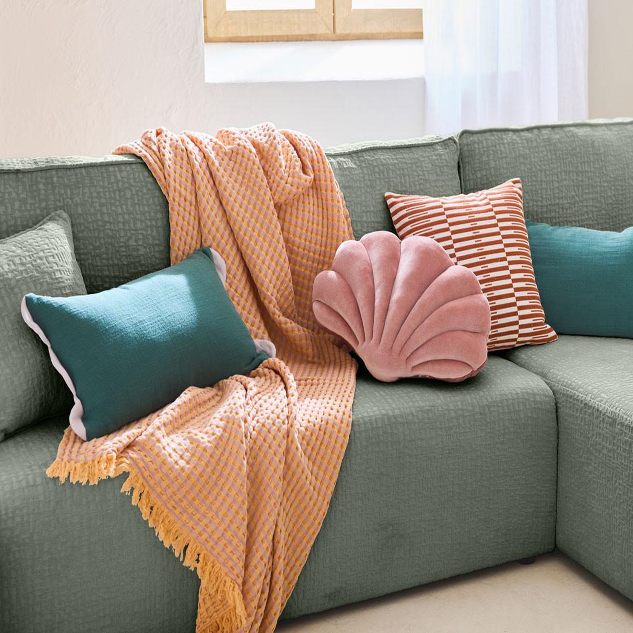 Voir la diapositive 2 : BEST MOBILIER Topaze - canapé d'angle réversible - 4 places - convertible avec coffre - en tissu velours relief