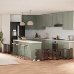 VIDAXL Barriere pour chien porte pliable 15 panneaux bois de peuplier