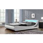 Habitat et Jardin Lit LED  Natacha  - 140 x 190 cm - Blanc