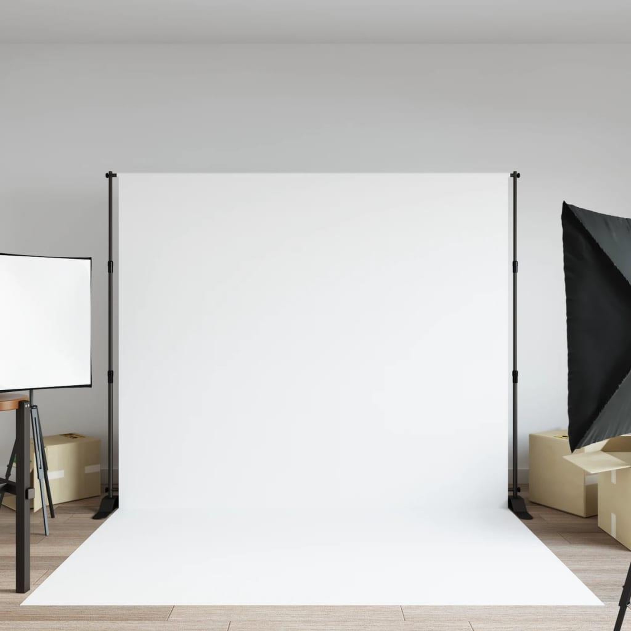 VIDAXL Support de toile de fond noir 254x243 cm acier