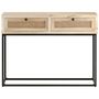 Voir la diapositive 2 : VIDAXL Table console 100x35x76 cm Bois de manguier et canne naturelle