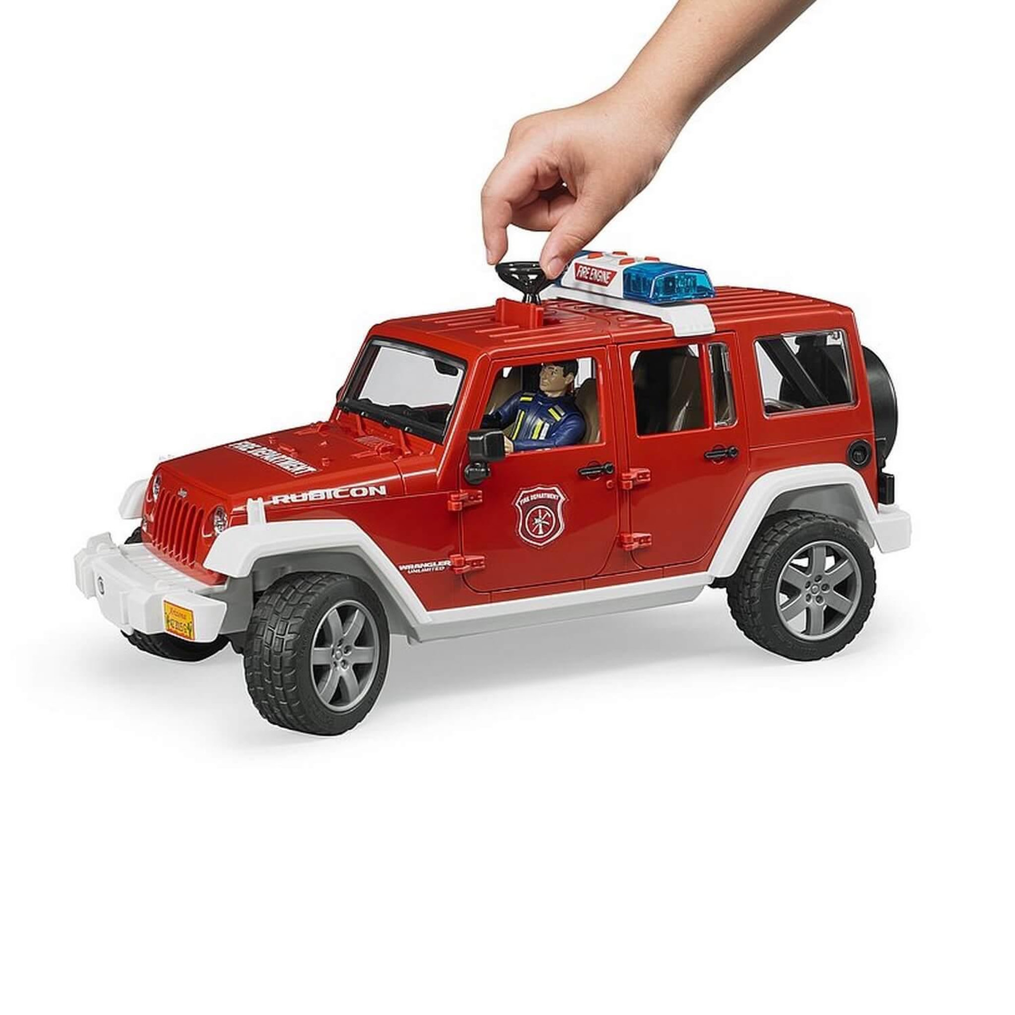 Voir la diapositive 4 : Bruder Véhicule pompier Jeep Wrangler Unlimited Rubicon