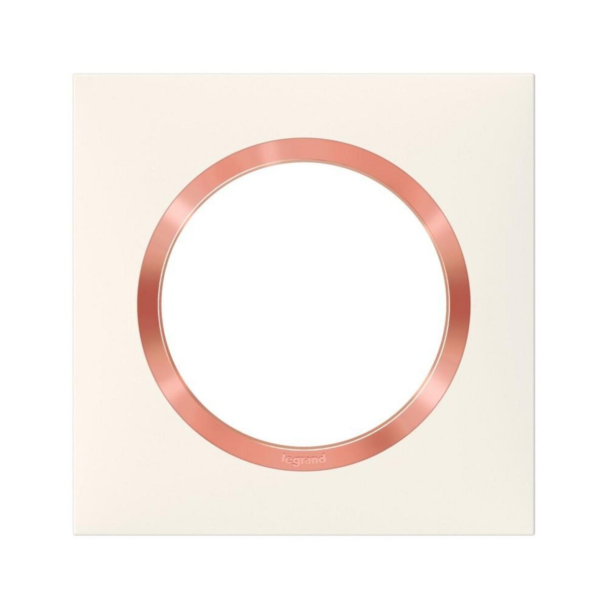 Legrand Plaque simple Dooxie, LEGRAND, blanc rose