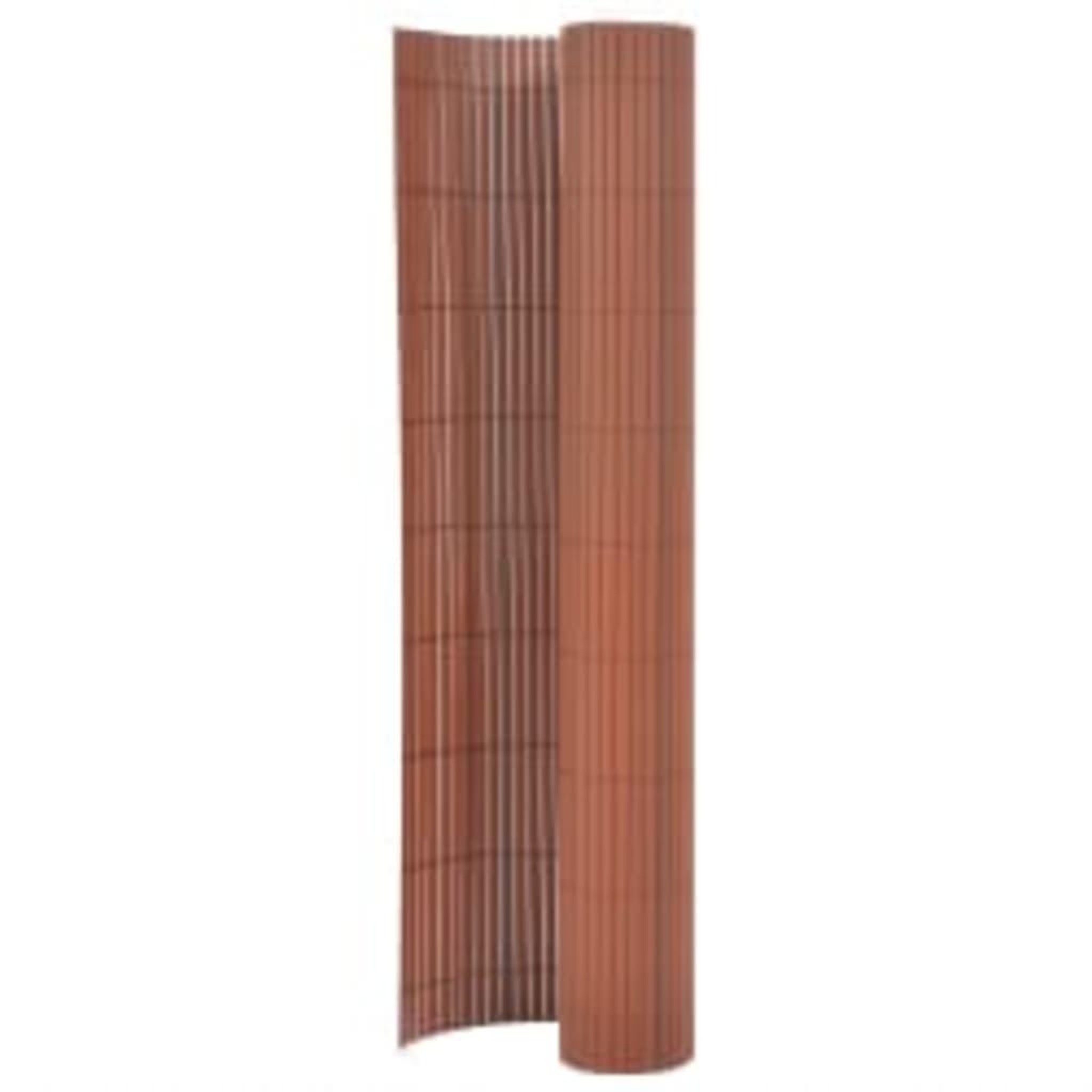VIDAXL Cloture de jardin double face 90x400 cm Marron